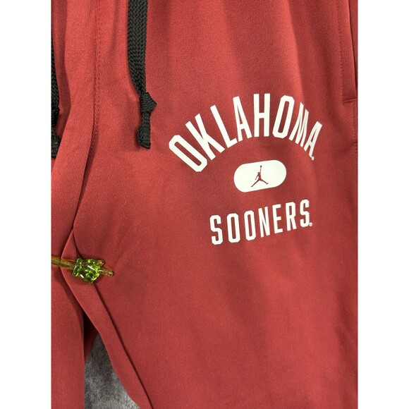 Nike Air Jordan Oklahoma Sooners Jogger Sweatpants Men’s S Red DD6372-698 - Picture 2 of 8